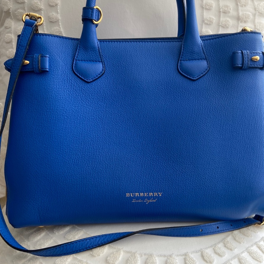 Authentic Burberry Banner Tote House Check Derby